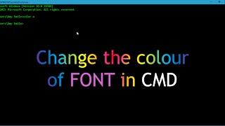 Change Font Color in CMD | Simple Trick | Windows 10