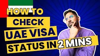 How to track DUBAI VISA status online Step-by-Step Guide | DUBAI VISA check online