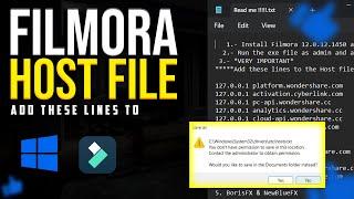 Filmora Host file | Add these lines to Host file filmora windows
