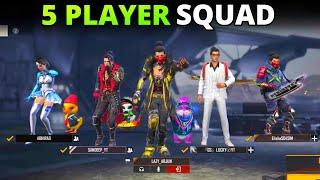 NEW 5 PLAYER SQUAD  OB33 UPDATE - GARENA FREE FIRE
