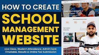 How to Make School Management System Website in WordPress, Attendance, Admit Card, Timetable, Result