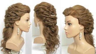 Half Up Half Down Prom Hairstyle For  Long Hair With Curls.