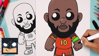 How To Draw Romelu Lukaku | UEFA Euro 2024