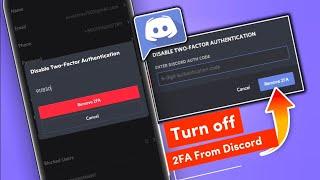 How To Disable/Turn off Two Factor Authentication on Discord | Remove 2FA on Discord