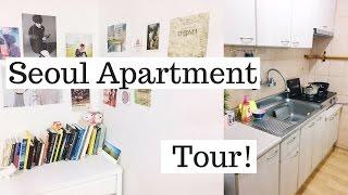 $400 Korean Half Basement Apartment Tour | Seoul, Gangnam