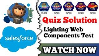 Lightning Web Components Tests | Salesforce Trailhead | Quiz Solution