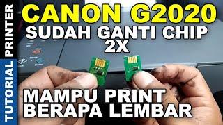 Printer Canon G2020 Ini Sudah Ganti Chip Resetter Maintenance Cartridge 2X Mampu Print Berapa Lembar