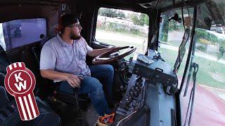 Kenworth floating gears without the clutch, truck cab view