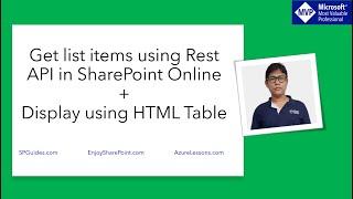 Get list items using Rest API in SharePoint Online and Display in HTML Table