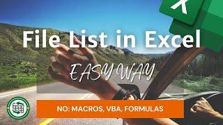 How to Create an Excel File List from a Folder of Files