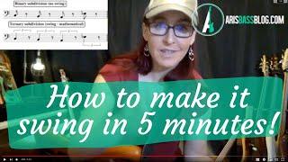 Walking Bass - How to make it swing in five minutes!