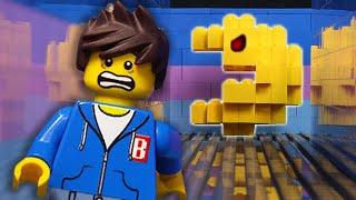 LEGO Pacman Escape Game! STOP MOTION Billy Teleports Into Arcade Game | LEGO City | Billy Bricks