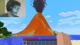 I trolled a Streamer with a VOLCANO MOD in Minecraft...