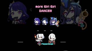 Genshin Impact - Women try Giri Giri Dance #genshinimpact #arlecchino #raidenshogun #clorinde #yelan