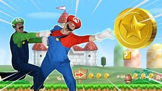 Mario VS Luigi - Coin Battle in Real Life