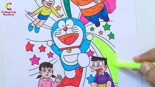 Doraemon colouring book | doraemon, nobita, doraemon colouring pages