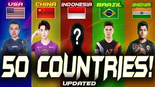 Best Esports Player From Every Country 2021 | 50 Countries! | Updated version | PUBG MOBILE Esports