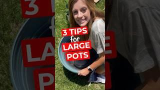 3 tips for planting large pots #greenthumb #planthack #pottedplants #plantlover  #planttherapy