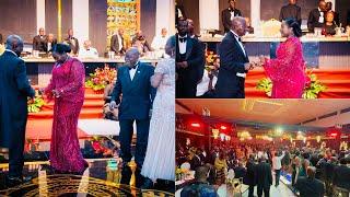 Otumfuo demonstrates his impressive dancing skills @ the Royal Dinner with the GBA members