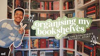  building + organising my home library! (bookshelf organisation)