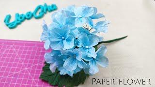How to make Hydrangea flower with crepe paper easy/DIY paper flower very easy