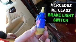 HOW TO REPLACE BRAKE LIGHT SWITCH ON MERCEDES W163 ML 320 ML430 ML350 ML500 ML230 ML270