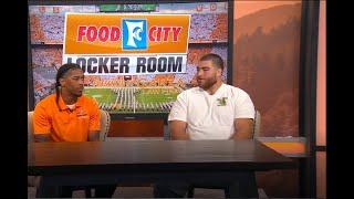 Zakai Zeigler talks with Vols Center Cooper Mays on The Locker Room