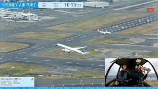 LIVE - Air to Air Plane Spotting @ Sydney Airport @blueskyhelicopters w/Kurt and Tim 