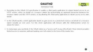 11.90   Introduction to OAUTH2