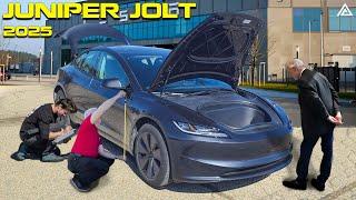 Tesla Model Y 2025. Project Juniper First Look. Stunning New Feature!