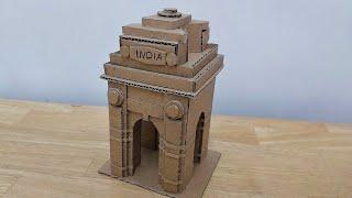 How to make INDIA GATE Model with Cardboard | DIY Cardboard Craft ideas for School Project