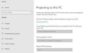 Projecting to this pc not working | Cast mobile screen on windows 10 laptop problem fix