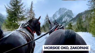 ZAKOPANE & TATRA MOUNTAINS 2024 | Horse & cart to MORSKIE OKO & winter storm | Music by Brian Rapkin