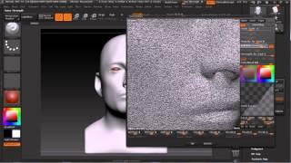 Applying a skin surface texture using noise