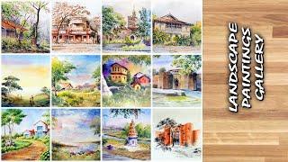  My Landscape Paintings Gallery | Art Portfolio | निसर्गचित्र पेंटिंग