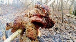 Solo Winter Bushcraft. Outdoors cooking.