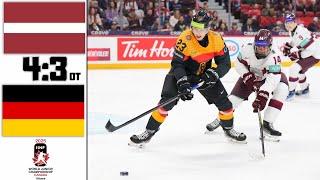 LATVIA VS GERMANY HIGHLIGHTS 2025 IIHF WORLD JUNIOR CHAMPIONSHIP