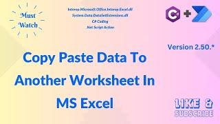 C# Code To Copy Paste Entire Data In Another Sheet In Power Automate Desktop | @mspowerplatform