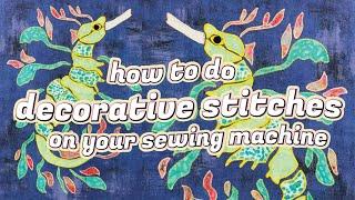 A beginner's guide on using decorative stitches on your sewing machine for raw edge applique!