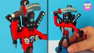 Titan Speakerman Upgraded mecha Boss, how to make titan speakerman from plasticine