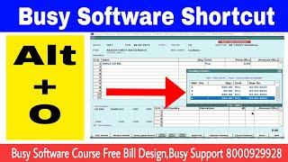 Most Shortcuts In Busy Software|| Busy Software Alt+O Shortcut | Account Sure Solution