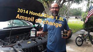 2014 Honda Civic 1.8L Amsoil 0W-20 100% synthetic oil and filter change/Verse of the day