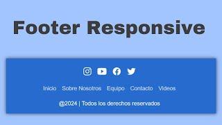 Increíble Footer Responsive con HTML y CSS | Paso a Paso - Fácil