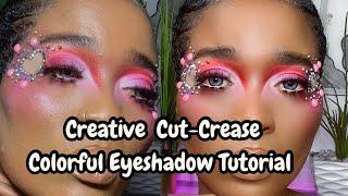 Rhinestone Cut Crease Makeup | Bold & Glamorous Eye Look for Baddie Makeup