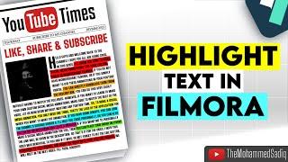 How to Highlight Text in Wondershare Filmora | Text Highlight Effect in Filmora | 2023