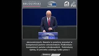 Joachim Brudziński o unijnej niebieskiej karcie - EU Blue Card Directive - 14.09.2021