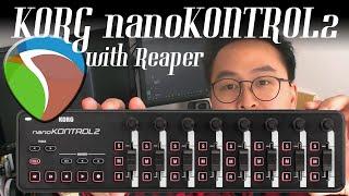 KORG nanoKONTROL2 with Reaper DAW - How to install MIDI device and fully set it up