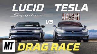 Fastest Cars We EVER Tested - INSANE Lucid Air Sapphire vs Tesla Plaid 1/2 Mile Drag Race | 2200+ HP