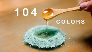 MAKING PAINT: 104 COLORS | art asmr