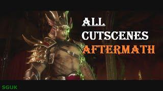 Mortal Kombat 11 Aftermath ALL SHAO KAHN Character Cutscenes Story Mode Ike Amadi MK11 Aftermath